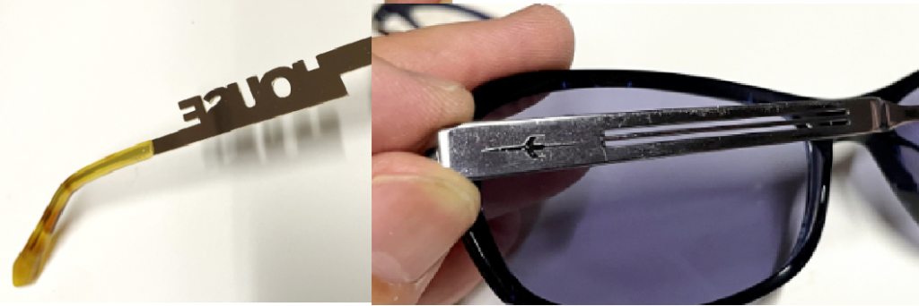 sunglasses metal temples