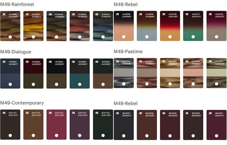 Part of Mazzucchelli bio acetate color plate color