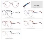 HOX1849 round frame acetate and metal optical glasses
