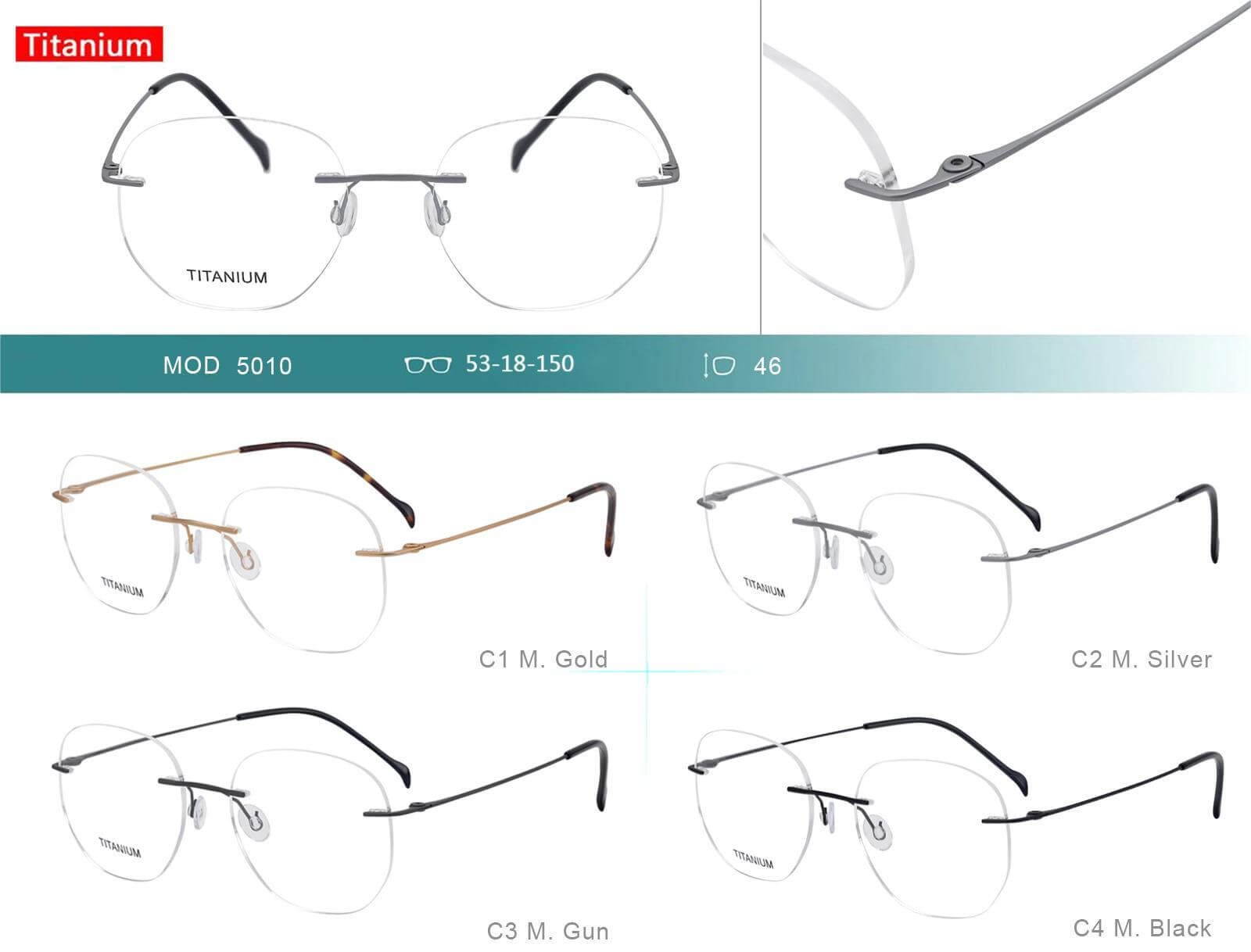 Trending product oversized circle titanium mens round rimless eyeglasses with large lenses